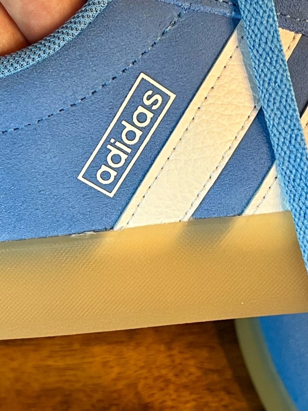 Adidas VL Court 3.0 Sneakers Blue Pink Gum Sole Women’s 9.5 ID9074 - Picture 8 of 8
